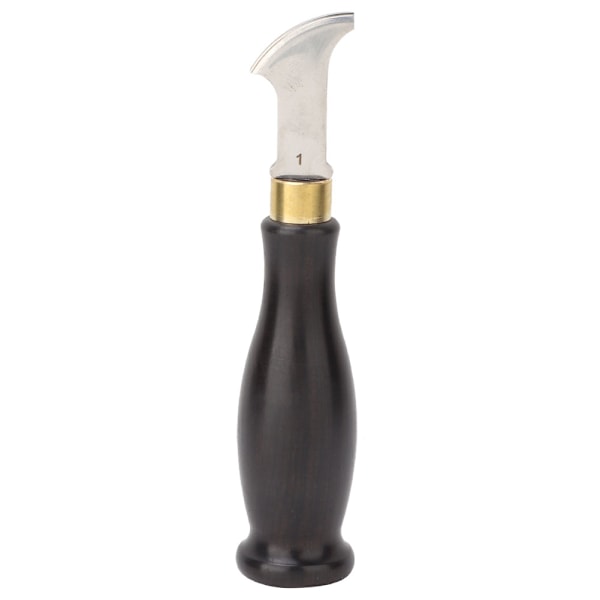 Shallow Slot Leather Edge Creaser Sandalwood Handle Rustfritt Stål Edge Creasing Tool(1mm)