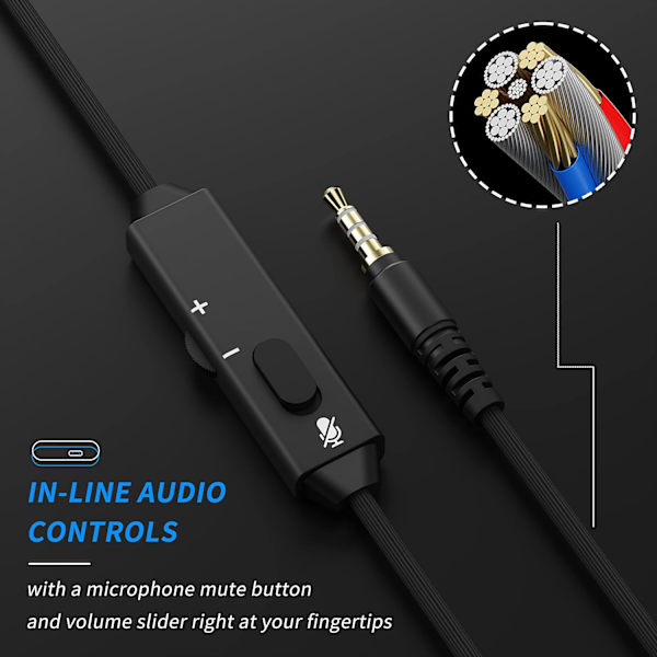 Spillhodetelefon med mikrofon for PS4 PS5 Xbox Series X|S Xbox One PC Switch, Trådløse Audifonos Gamer-hodetelefoner med mikrofon Playstation 4|5 Xbox 1 Blue