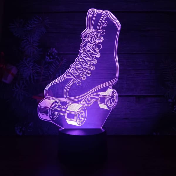 Quad Rulleskøjter 3D Illusion Natlampe, 16 Farveskift