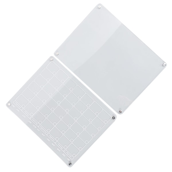 2 st magnetiska akrylkalendrar för kylskåp 16x12in Tidsstyrning Kylskåp Månatlig whiteboard för planering