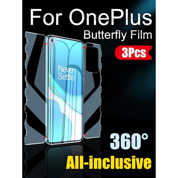 9R Butterfly Hydrogel Film För OnePlus 8 Skärmskydd