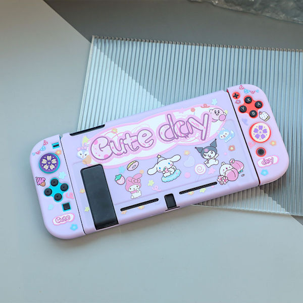 Dockningsbar skyddande väska för Nintendo Switch, söt mjuk TPU slim case cover för NS-konsol och Joy-Con-kontroller