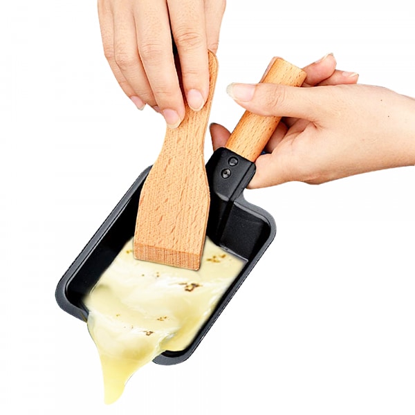 Lys til ostefondue med spatel og 2 telys - Lille, bærbar,