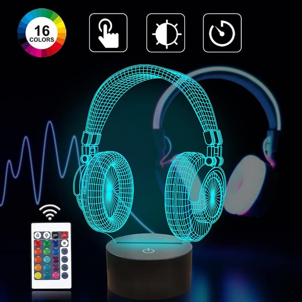 Hodetelefon 3D Nattlys, Attivolife Headset Illusjon Hologr