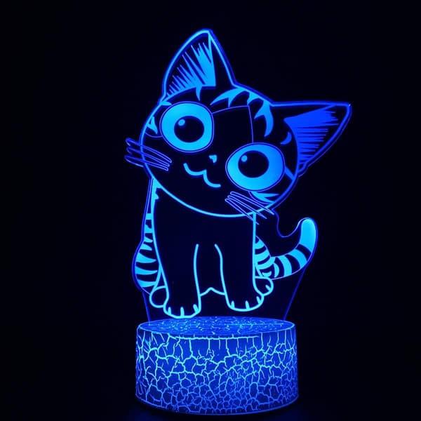 3D Illusjon Nattlys Visuell Kreativ LED Skrivebordslampe Berøring