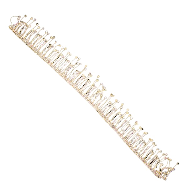 Rhinestone Tassel Chain Fringe Brudapplikation Trim Crystal Kläder Väska Dekoration Golden AB Färgglad