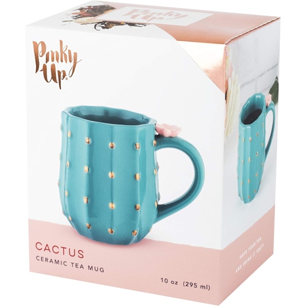 Kaktus Keramiska Kaffemuggar, Temuggar, Resemugg, Lattekopp, Dricksglas för Choklad, Mjölk, Cocktails, Mocktails, 35 cl