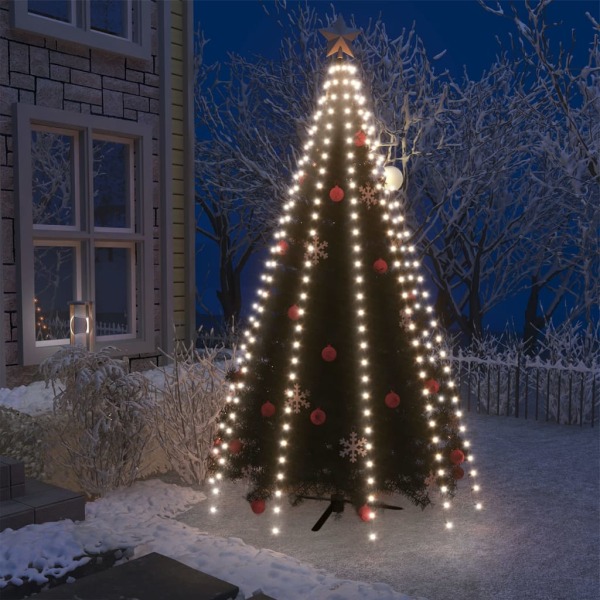 Ljusnät för julgran 300 lysdioder kallvit 300 cm