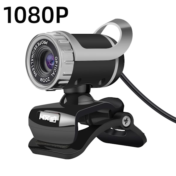 1080p-datornskamera med inbyggd mikrofon, stödjer videosamtal, A