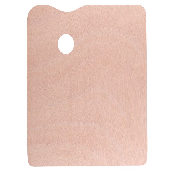 30*40cm Basswood Paksuuntuminen Suorakulmio/Soikea Puinen Paletti Akryylimaalaus Väripannu(Suorakulmio)
