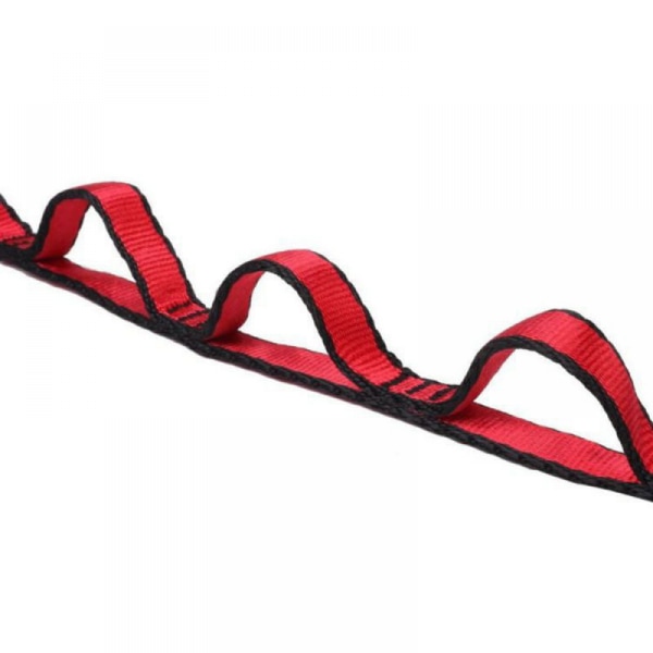 Stretchband med 6 öglor, yogaremmar för stretching av sjukgymnastik, icke-elastisk hamstringsträckare