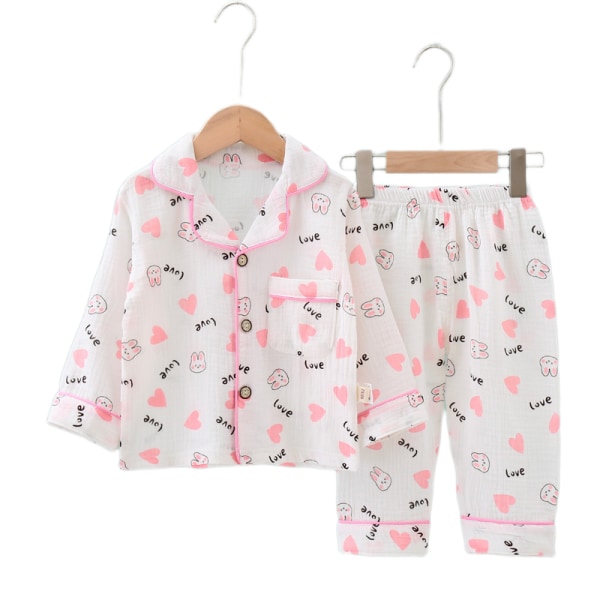Oddler Pyjamas Sommarpyjamas för flickor pojkar, L (kanin)