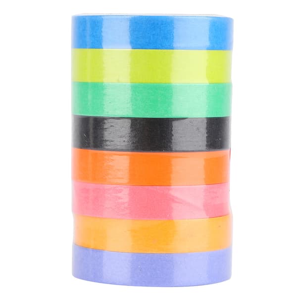8 stk. Renfarget Student Mini Limstift Rull Kontormateriell Maskeringstape