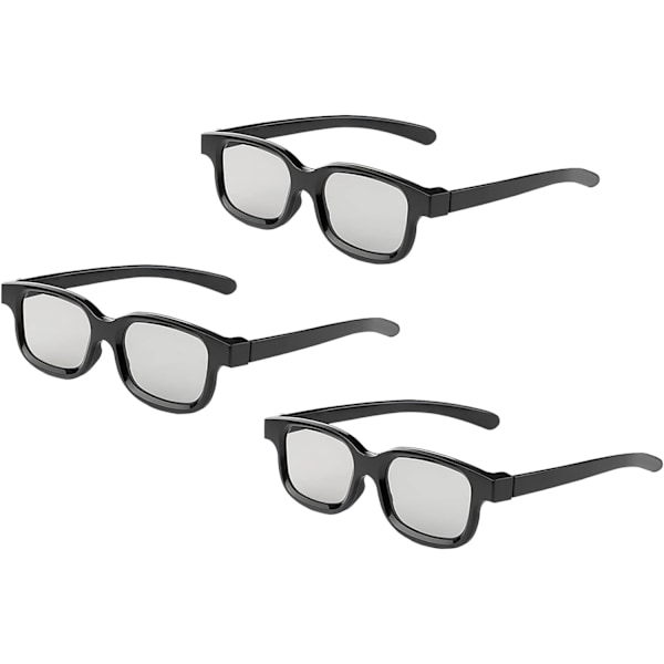 3D-lasit, pyöreästi polarisoidut, ei-vilkkuvat passiiviset 3D-lasit Reald-formaatin elokuvateattereille/passiivisesti polarisoiduille 3D-TV-projektoreille - 3D-lasit 3 pcs