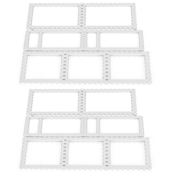 2 stansformar i metall för stansning och prägling av kort, scrapbooking och prägling av papper