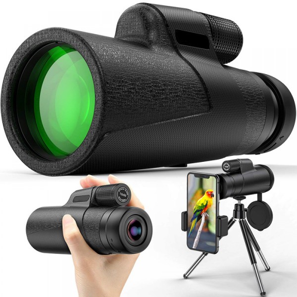 12X50 Högdefinitions monokulär teleskop med smartphone Ho