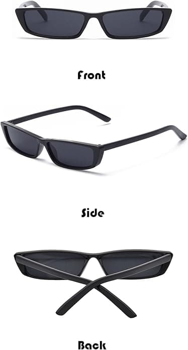 Rektangulära Små Solglasögon Mode Designer Fyrkantiga Shades för kvinnor
