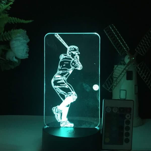 3D Illusjon LED Nattlys, 16 Farger Gradvis Endrende Berøring