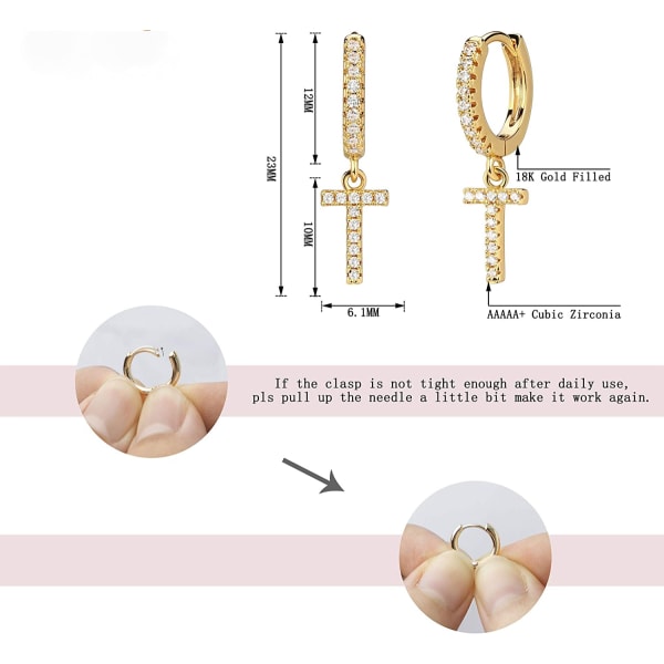 AVEKI 18K Delikat förgylld Pave Cubic Zirconia Brev Charm