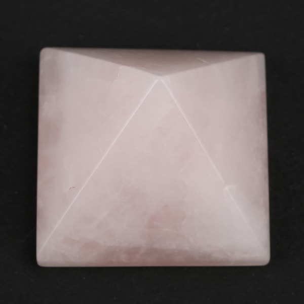 Rose Quartz Utskåret Pyramideformet Dekor Rosa Krystall Healingsstein Edelsten Dekorasjon