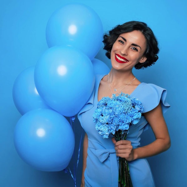 129 stk. lyseblå balloner i forskellige størrelser 18 12 10 5 tommer til guirlandebue, blå balloner til fødselsdag, køn afsløring, babyshower, himmelblå balloner P Blue