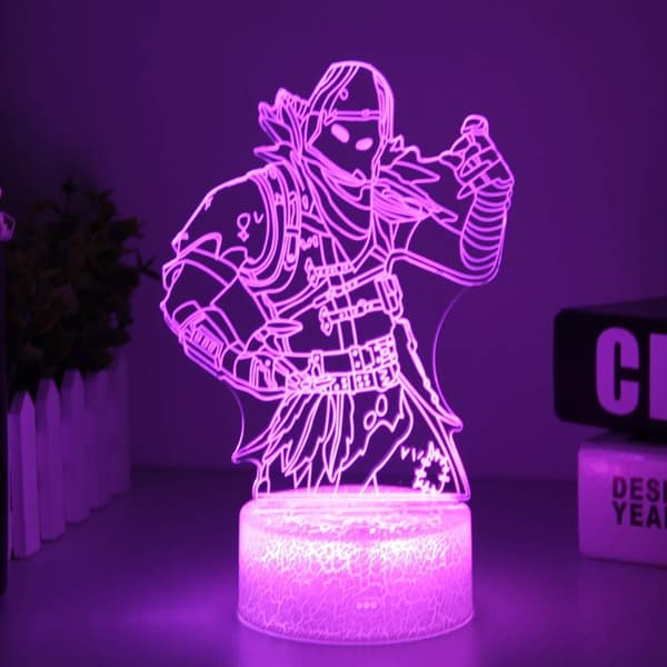 Raven 3D nattlampa fjärrkontroll optisk illusion LED Nig