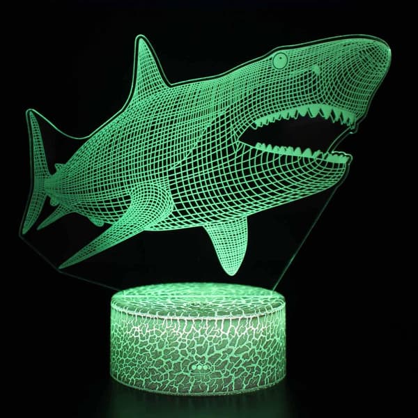 Natlampe til Børn, 3D Visualisering 7 Farver + 16 Farveskift Optisk Illusion Led Berøringsfølsom Lampe
