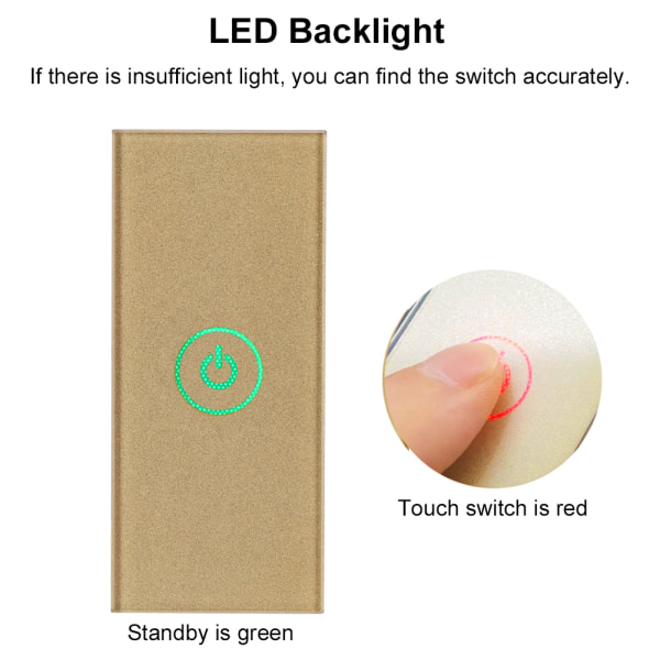 DC12V Touch Exit Button LED Swicth On/Off Dør Adgangskontroll System