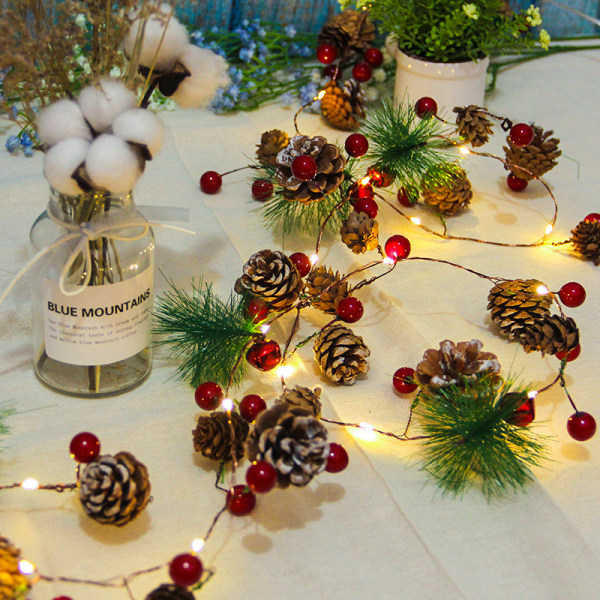 Dazzle Bright Tallkottar Julgransljus, 20 LED-lampor