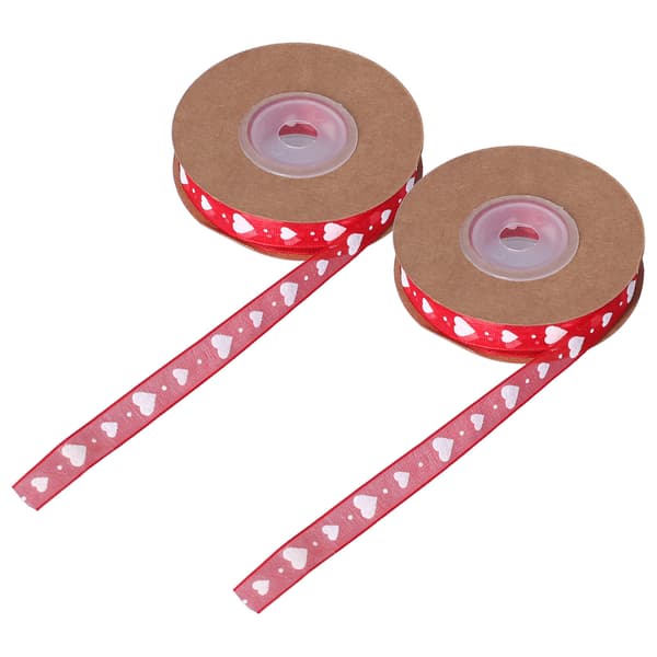 2 st hjärtband tvättbara flexibla hållbara DIY presentförpackningstillbehör för bröllopsdekorationer