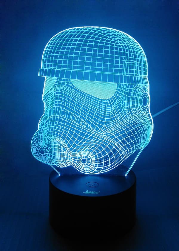 Stormtrooper 3D Nattlampe LED Illusjonslampe Nattbordslampe