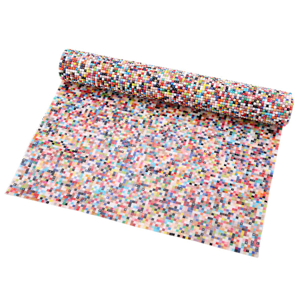 Plast syv-fargets rhinestones trim krystall hotfix strass mesh banding klistremerke applikasjoner ark