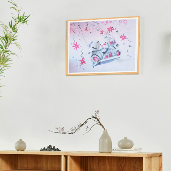 DIY Handgjord Rhinestone Broderi Målning Korsstygnskit Hantverk för Hemväggsdekor