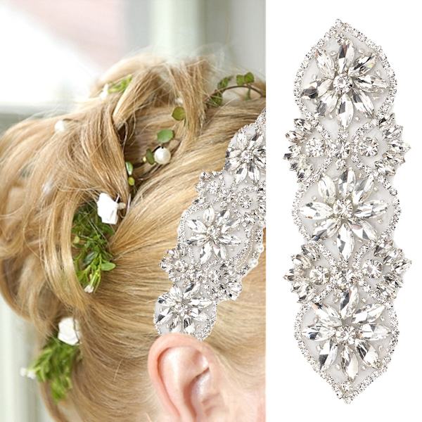 DIY Klær Krystall Perle Glass Appliques Bryllup Belte Dekorasjon Sy Tilbehør #2