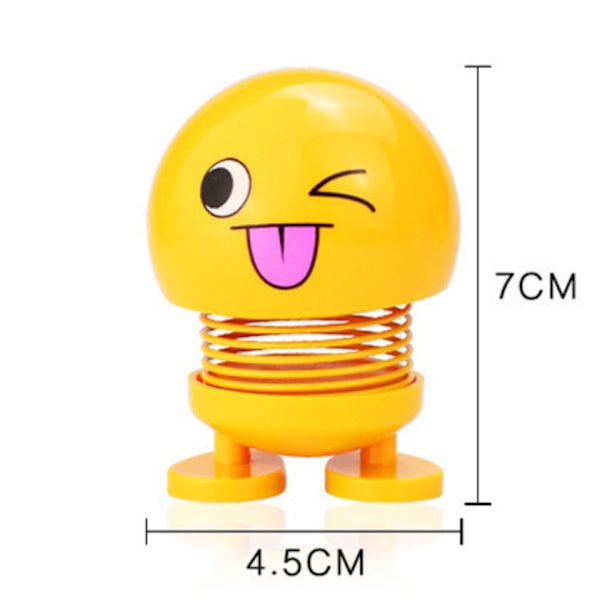 Bilemoji-paket vår smiley face skakande huvuddocka bilprydnader Minions（nummer 13）