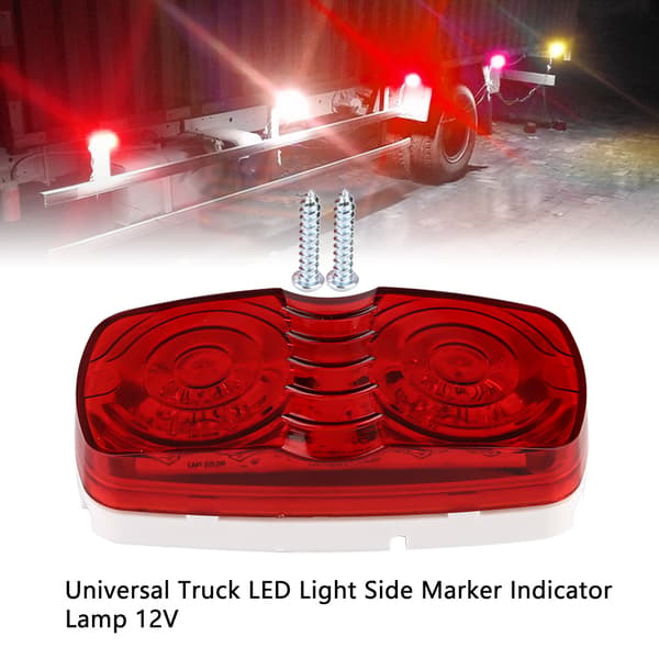 Universal LED-sidemarkerlampe for lastebiler 12V (Rød)
