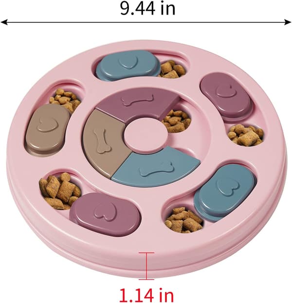 Hundleksak med Foderpussel - IQ-Träning & Mental Berikning med Godispussel för Hundar Pink