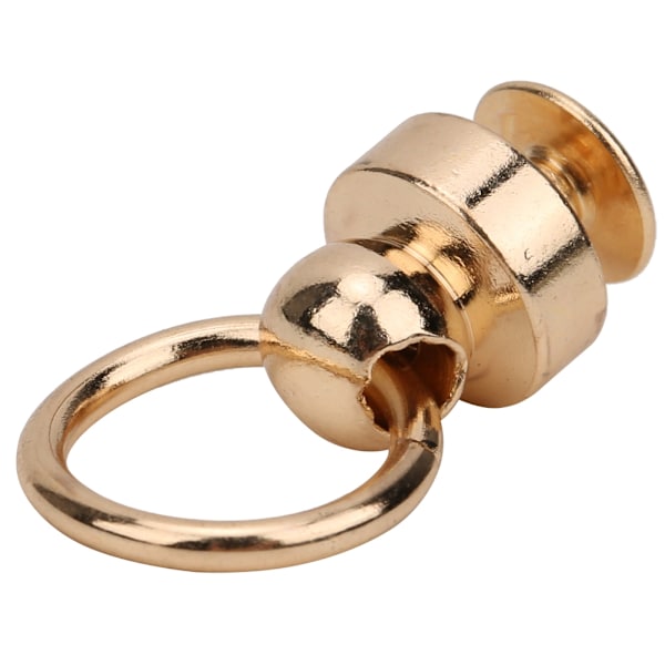 20 Set Stud Rivets 9mm Mässing O-Ring Huvud Knapp Rivet Stud för Läderhantverk (Gyllene)