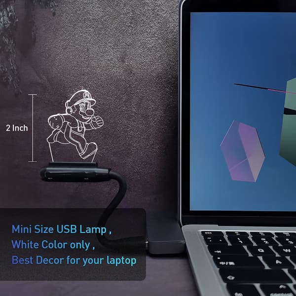 3D LED Nattlys Berøringssensor Fjernkontroll 16 Farger USB