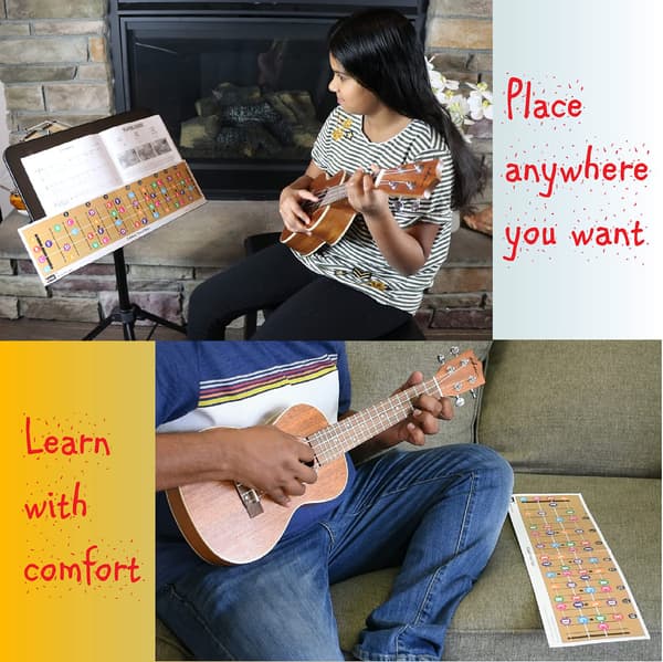 Omfattende Ukulele Guitar Gribebræt Guide til Læring af Musikteori, Pædagogisk Referencekort Egnet til Alle Færdighedsniveauer. Ukulele
