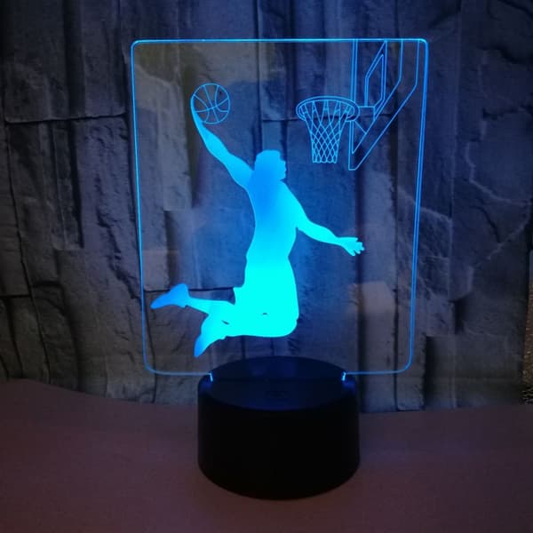 Shoot Natlampe, 3D Illusion LED Lampe, 7 Farver Dæmpbar m