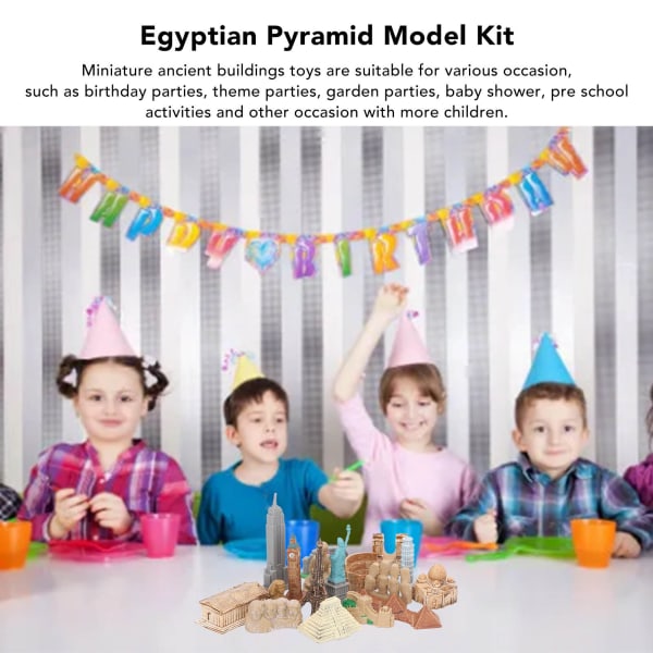 17 st miniatyr antika byggnader leksaker runt om i världen stad miniatyrer byggnader egyptisk pyramid modell kit antika egypten leksaker