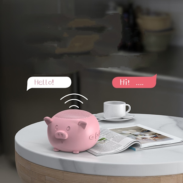 Söt husdjur grisformad Bluetooth-högtalare, bärbar mini trådlös