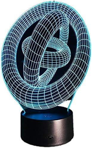 Kunstnerisk Abstraksjon Moderne 3D USB Nattlys Fargerik Colo