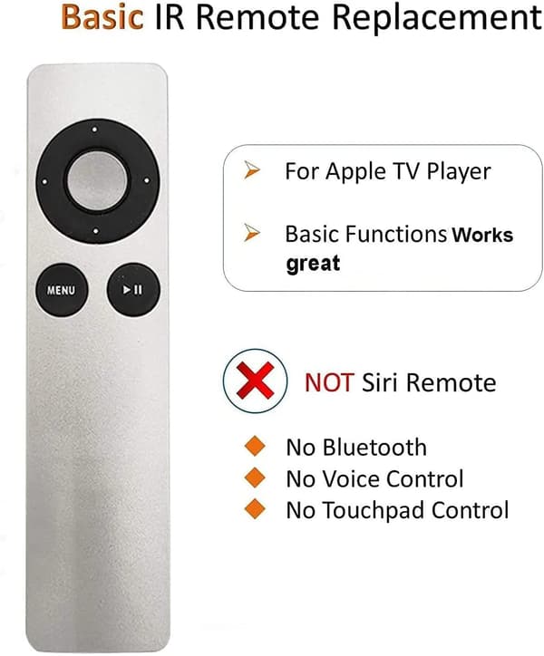 Ny erstatningsfjernkontroll for Aple TV for APL TV 1 2 3 A142
