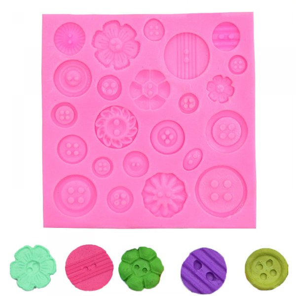 Knap Fondant Siliciumform Til Diy Chokolade Slik Pudding Cupcake Kage Topper Dekoration Desserter Gelé,Pink