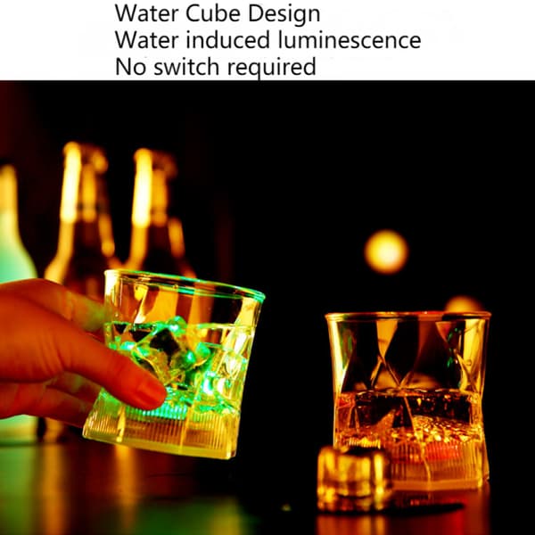 Water Cube Cup Blinkende Kopp, LED Blinkende Kopp Lysende Kopp, LED Vann Induksjonskopp