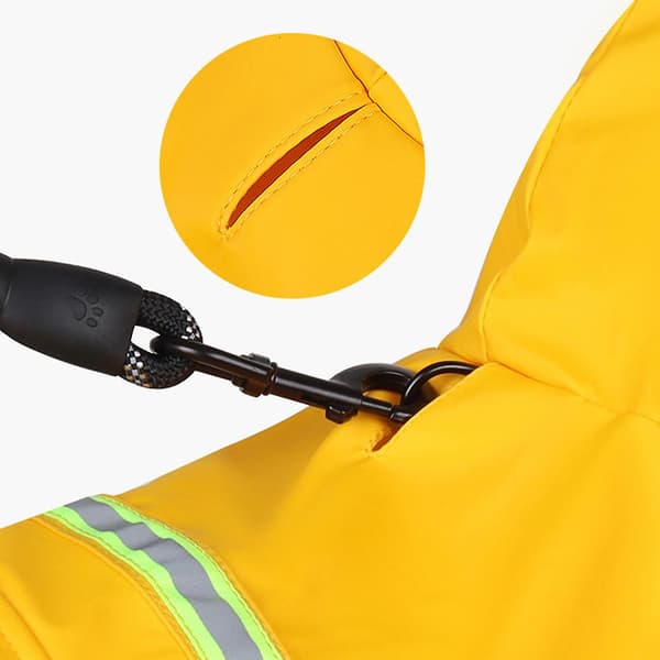 Hunderegnjakker for store hunder med refleksstripehette, ra