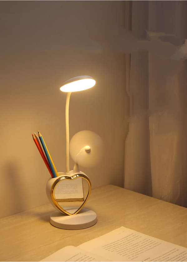 Bordlampe til børn, sød LED-lampe til piger med USB-opladning P