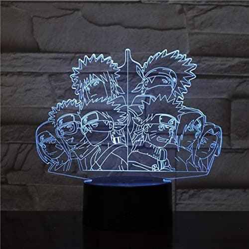 Naruto Kakashi Uchiha Sasuke 3D Illusion Natlampe Sm